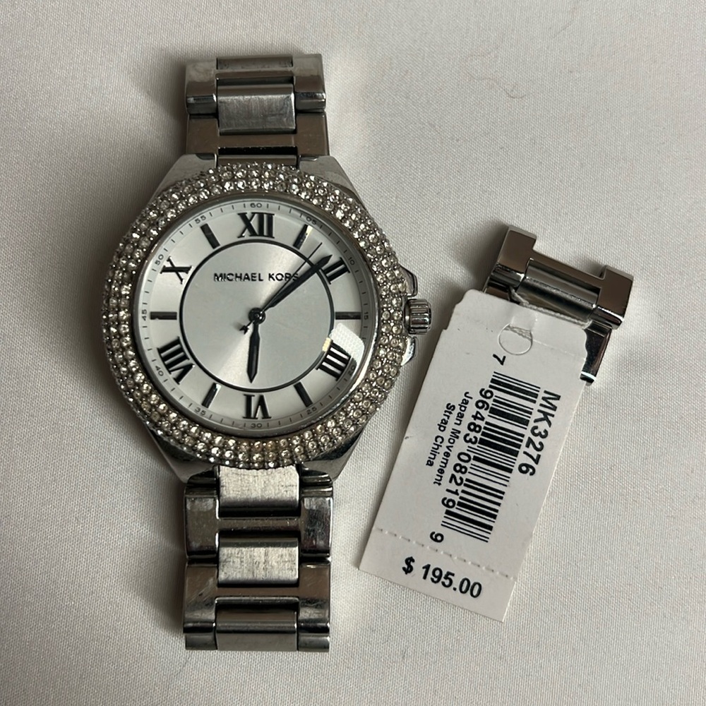MICHAEL KORS Silver Crystal Watch 🩶
